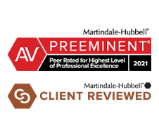 Martindale-Hubbell AV Preeminent Peer Rated For Highest Level of Professional Excellence 2021 Martindale-hubbell client